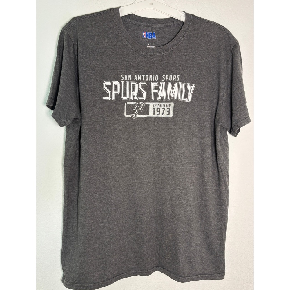 NBA San Antonio Spurs Family T-Shirt Mens Large Gray Heather Short Sleeve Tee